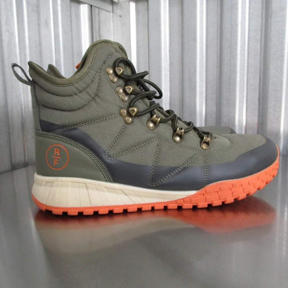 Reserved Footwear New York Mens 10 RF1066 Olive Orange Hiking Boots